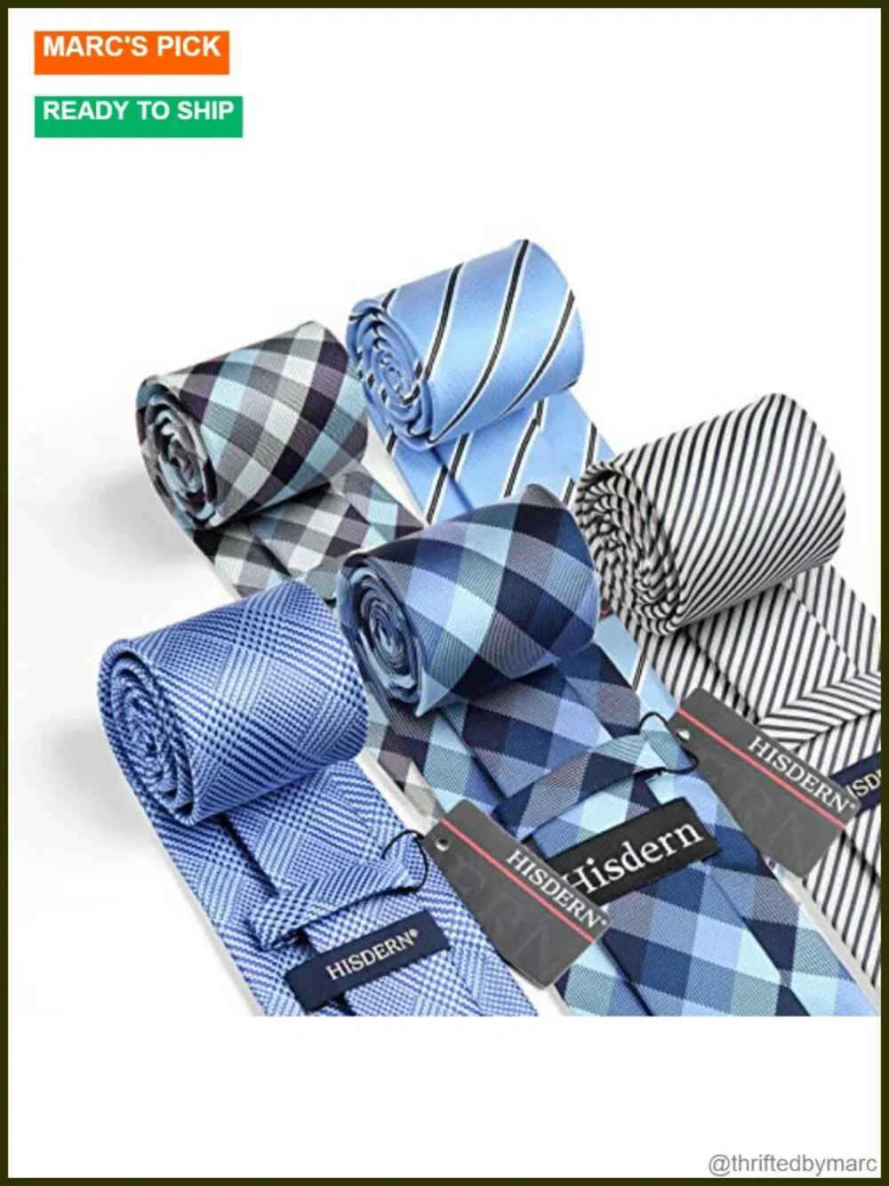 Men's Tie Set 5 Pcs with Pocket Squares Formal Business Necktie Gift Box
